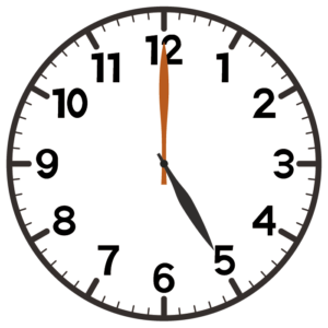 午後5時の時計